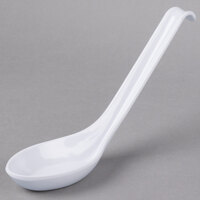 Thunder Group 7200WT Classic White 0.6 oz. Melamine Asian Soup Spoon / Appetizer Spoon   - 12/Pack