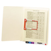 Smead 34112 Shelf-Master Letter Size Fastener Folder with 1 U-Clip Fastener - Reinforced Straight Cut End Tab, Manila - 50/Box