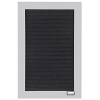 Aarco BOFD1812L 18" x 12" Black Felt Open Face Vertical Indoor Message Board with Aluminum Frame and 3/4" Letters