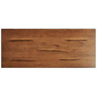 Lancaster Table & Seating Industrial 30" x 72" Solid Wood Live Edge Table Top with Rustic Walnut Finish