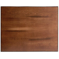 Lancaster Table & Seating Rectangular Industrial Solid Wood Live Edge Table Top with Rustic Walnut Finish