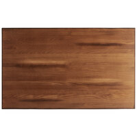 Lancaster Table & Seating Industrial 30" x 48" Solid Wood Live Edge Table Top with Rustic Walnut Finish