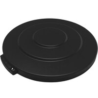 Carlisle 84101103 Bronco 10 Gallon Black Flat Round Trash Can Lid