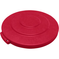 Carlisle 84101105 Bronco 10 Gallon Red Flat Round Trash Can Lid