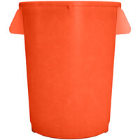 Carlisle 84103224 Bronco 32 Gallon Orange Round Trash Can