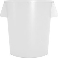 Carlisle 84104402 Bronco 44 Gallon White Round Trash Can