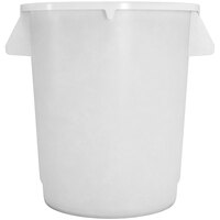 Carlisle 84101002 Bronco 10 Gallon White Round Trash Can