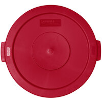 Carlisle 84102105 Bronco 20 Gallon Red Flat Round Trash Can Lid