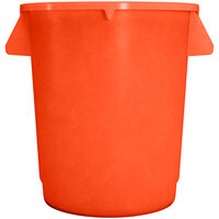 Carlisle 84101024 Bronco 10 Gallon Orange Round Trash Can