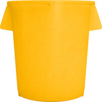 Carlisle 84104404 Bronco 44 Gallon Yellow Round Trash Can