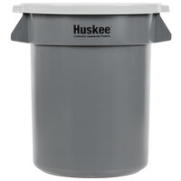 Continental Huskee 20 Gallon Gray Round Trash Can with Gray Lid