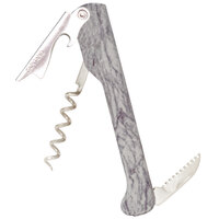 Franmara 2011M Capitano Waiter's Corkscrew with Designer Series White Marble Decal Handle