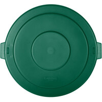 Carlisle 84105609 Bronco 55 Gallon Green Flat Round Trash Can Lid