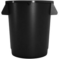 Carlisle 84101003 Bronco 10 Gallon Black Round Trash Can