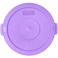 Carlisle 84102189 Bronco 20 Gallon Purple Flat Round Trash Can Lid