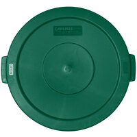 Carlisle 84102109 Bronco 20 Gallon Green Flat Round Trash Can Lid