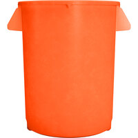 Carlisle 84102024 Bronco 20 Gallon Orange Round Trash Can