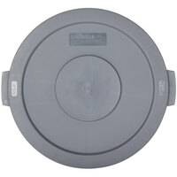 Carlisle 84102123 Bronco 20 Gallon Gray Flat Round Trash Can Lid