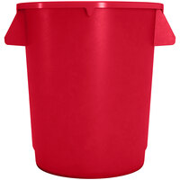 Carlisle 84101005 Bronco 10 Gallon Red Round Trash Can