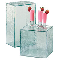 Cal-Mil 432-13-43 Glacier Acrylic Faux Glass Rectangular Riser - 13" x 8" x 6"