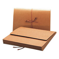 Smead 71055 Legal Size Expansion Wallet - 3 1/2" Expansion with Cloth Tie Closure, Redrope