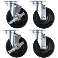 5" Swivel Plate Casters - 4/Set