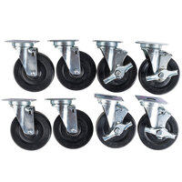 6" Swivel Plate Casters - 8/Set