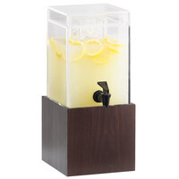 Cal-Mil 1527-1-52 Westport 1.5 Gallon Dark Wood Beverage Dispenser - 8 1/4" x 9 3/4" x 17 3/4"