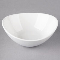 10 Strawberry Street WTR-5BOATBWL Whittier 6 oz. Oval White Porcelain Boat Bowl - 48/Case