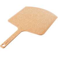 Epicurean Natural 14" x 24" Richlite Wood Fiber Commercial Pizza Peel with 9" Handle 407-241401