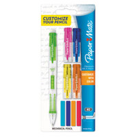 Paper Mate 1887960 Assorted Barrel Color 0.7mm Clear Point Mix & Match HB Lead #2 Mechanical Pencil - 2/Set