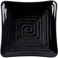 GET ML-60-BK Milano 6" Black Melamine Square Plate - 12/Pack