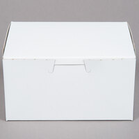 5 1/2" x 4" x 3" White Customizable Cake / Bakery Box - 250/Bundle