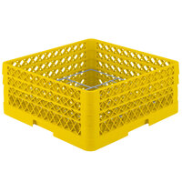 Vollrath PM1211-3-08 Traex® Plate Crate Yellow 12 Compartment Plate Rack - Holds 5" to 7 5/8" Plates