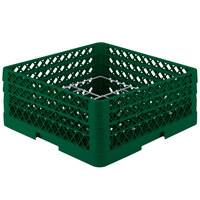 Vollrath PM1211-3-19 Traex® Plate Crate Green 12 Compartment Plate Rack - Holds 5" to 7 5/8" Plates