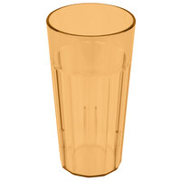 Cambro NT20153 Newport 22 oz. Amber Customizable SAN Plastic Tumbler - 36/Case