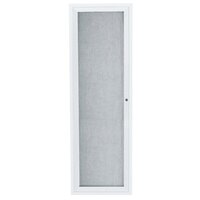 Aarco ODCC3612RW 36" x 12" Enclosed Hinged Locking 1 Door Powder Coated White Outdoor Bulletin Board Cabinet
