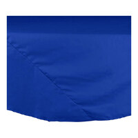 Intedge 83" Round Royal Blue Seamed 65/35 Poly/Cotton Blend Hemmed Cloth Table Cover