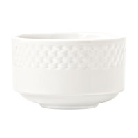 Libbey 999013705 EOS Constellation 9 oz. Lunar Bright White Stacking Porcelain Bouillon - 36/Case