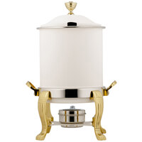 Bon Chef 30001HL-BIANCO Aurora Silver Petite 8 Qt. Bianco Finish Hinged Top Marmite Chafer