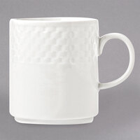 Libbey 999013572 EOS Constellation 12 oz. Lunar Bright White Stacking Porcelain Mug - 36/Case