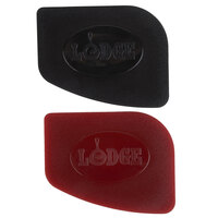 Lodge SCRAPERPK Red / Black Polycarbonate Pan Scraper   - 2/Set