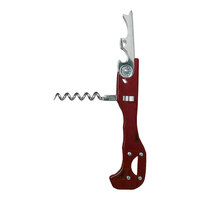 Franmara 2028-03 Quik Snap Boomerang Customizable Two-Step Waiter's Corkscrew with Burgundy Handle