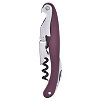 Franmara 3274-03 Lisse Customizable Two-Step Waiter's Corkscrew with Matte Burgundy Enameled Steel Handle