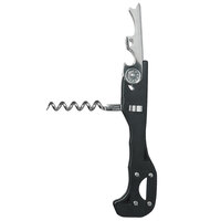 Franmara 2028-01 Quik Snap Boomerang Customizable Two-Step Waiter's Corkscrew with Black Handle