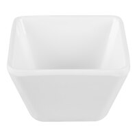 Vollrath V22211 3 oz. White Extra, Extra-Small Square Melamine Bowl