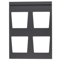 Vollrath V904937 Cubic 4 Bowl Black Wood Display Template