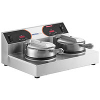 Nemco 7000A-2S SilverStone Non-Stick Dual Waffle Maker - 120V