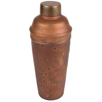 American Metalcraft ACSH 24 oz. Hammered Antique Copper 3-Piece Cobbler Cocktail Shaker