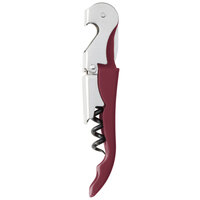 Franmara 5401-03 Duo-Lever Waiter's Corkscrew with Burgundy Rubberized Handle